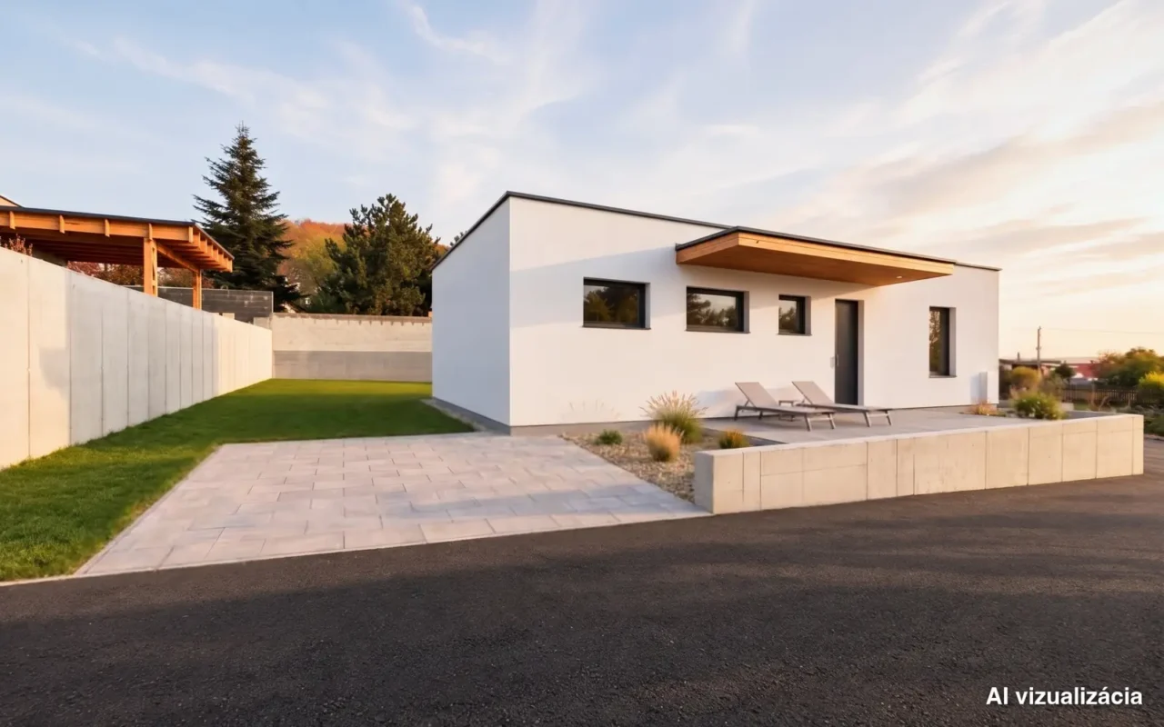Rekreačný dom pri Šírave v stave štandard, vizualizácia domu spredu | AGIA reality
