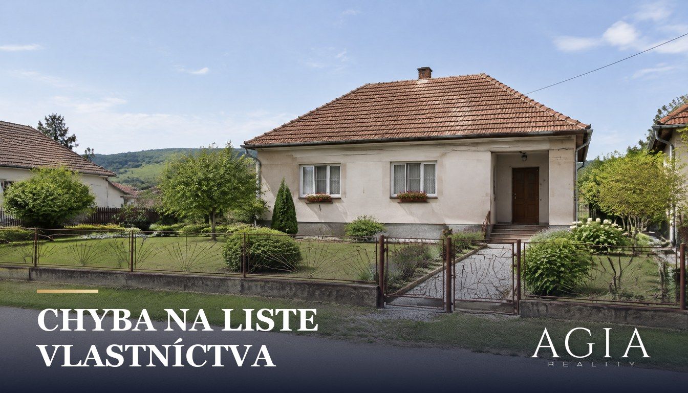 chyba na liste vlastníctva pri predaji domu, rodinný dom s predzáhradkou na východnom Slovensku