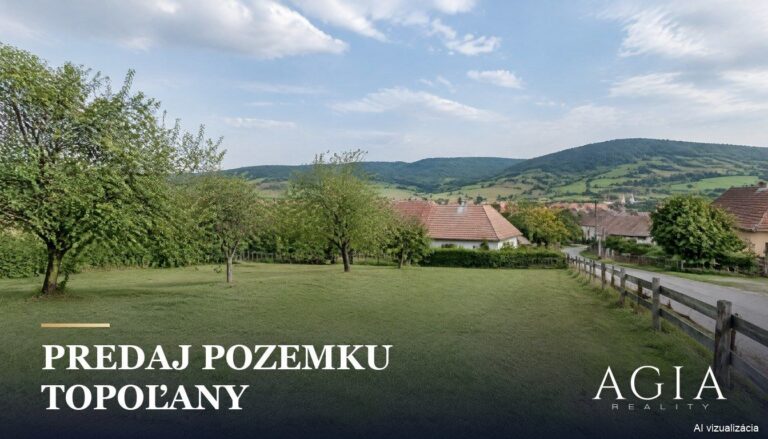 Predaj pozemku v Topoľanoch, stavebný pozemok s hospodárskou budovou